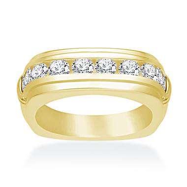 14K Yellow Gold Men's Diamond Ring (1 1/2 cttw.)
