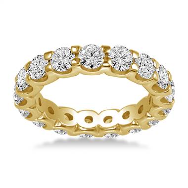 14K Yellow Gold Shared Prong Diamond Eternity Ring (2.74 - 3.34 cttw.)