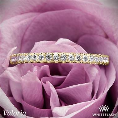 14k Yellow Gold Valoria Cathedral French-Set Diamond Wedding Ring