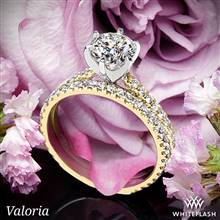 14k Yellow Gold Valoria Cathedral French-Set Diamond Wedding Set | Whiteflash