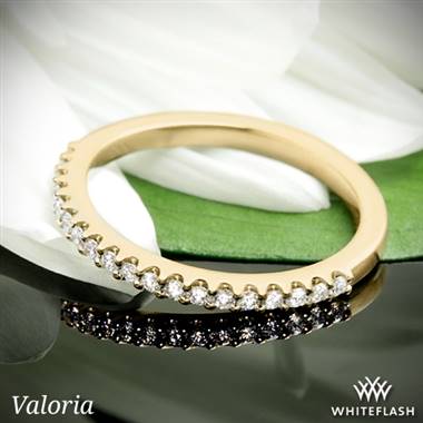 14k Yellow Gold Valoria Cathedral Matching Diamond Wedding Ring