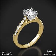 14k Yellow Gold Valoria Petite Open Cathedral Diamond Engagement Ring with White Gold Head | Whiteflash