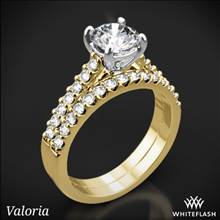 14k Yellow Gold Valoria Petite Open Cathedral Diamond Wedding Set | Whiteflash