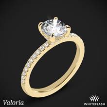 14k Yellow Gold Valoria Petite Pave Basket Diamond Engagement Ring | Whiteflash