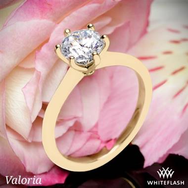 14k Yellow Gold Valoria Petite Six Prong Solitaire Engagement Ring