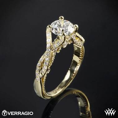 14k Yellow Gold Verragio INS-7060 Intertwined Diamond Engagement Ring