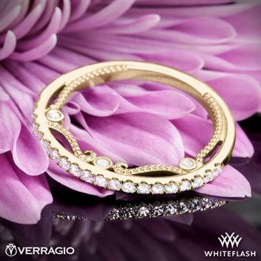 14k Yellow Gold Verragio INS-7069W Diamond Wedding Ring