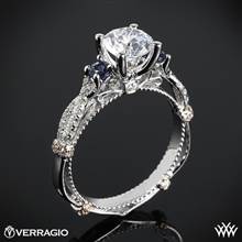 14k Yellow Gold Verragio Parisian CL-DL-129R Twisted Sapphire 3 Stone Engagement Ring | Whiteflash