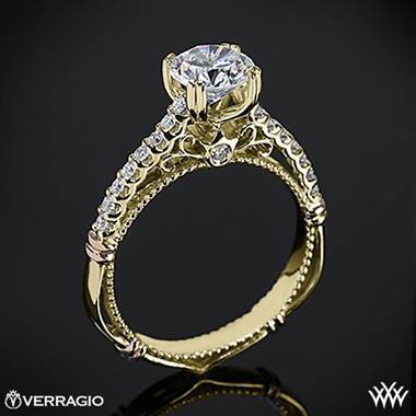 14k Yellow Gold Verragio Parisian D-103S Diamond Engagement Ring