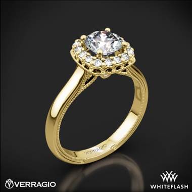 14k Yellow Gold Verragio Renaissance 924CU Solitaire Engagement Ring