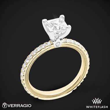 14k Yellow Gold with White Gold Head Verragio Tradition TR150P4 Diamond 4 Prong Engagement Ring