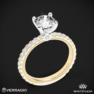 14k Yellow Gold with White Gold Head Verragio Tradition TR180R4 Diamond 4 Prong Engagement Ring