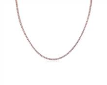 17.5" Pink Sapphire Eternity Necklace In 14k Rose Gold | Blue Nile