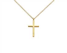 18" Petite Cross Pendant In 14k Yellow Gold | Blue Nile