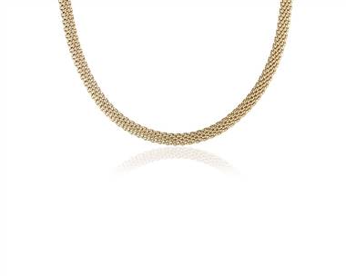 18" Popcorn Chain Necklace In 14k Yellow Gold (6.35 mm)