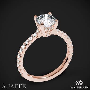 18k Rose Gold A. Jaffe ME1853Q Classics Diamond Engagement Ring