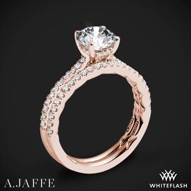 18k Rose Gold A. Jaffe ME2029Q Classics Diamond Wedding Set