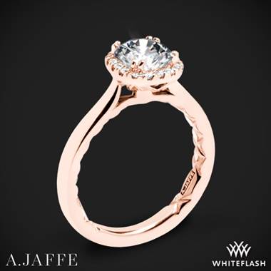 18k Rose Gold A. Jaffe ME2053Q Halo Diamond Engagement Ring