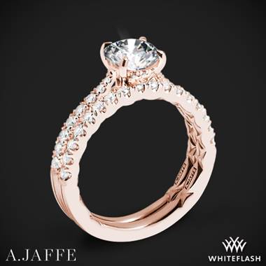 18k Rose Gold A. Jaffe ME2141Q Diamond Wedding Set