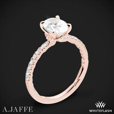 18k Rose Gold A. Jaffe ME2175Q Classics Diamond Engagement Ring