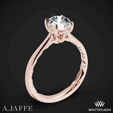 18k Rose Gold A. Jaffe ME2211Q Solitaire Engagement Ring