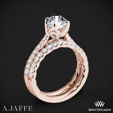 18k Rose Gold A. Jaffe ME2252Q Diamond Wedding Set