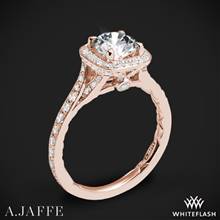 18k Rose Gold A. Jaffe ME2256Q Halo Diamond Engagement Ring | Whiteflash