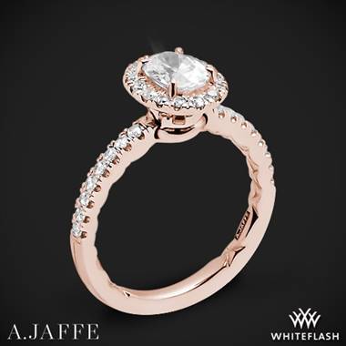 18k Rose Gold A. Jaffe ME2264Q Pirouette Halo Diamond Engagement Ring