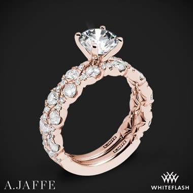 18k Rose Gold A. Jaffe ME2303Q Diamond Wedding Set