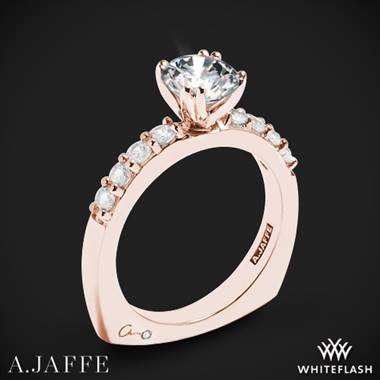 18k Rose Gold A. Jaffe MES078 Classics Diamond Engagement Ring
