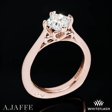 18k Rose Gold A. Jaffe MES438 Seasons of Love Solitaire Engagement Ring