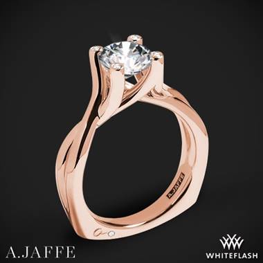 18k Rose Gold A. Jaffe MES463 Seasons of Love Solitaire Engagement Ring