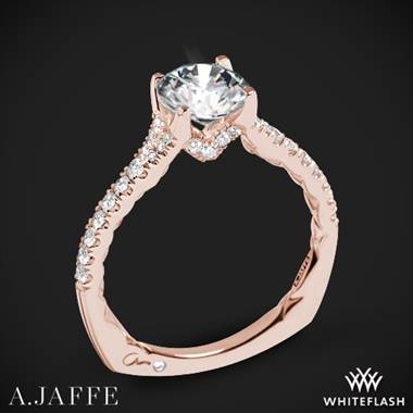 18k Rose Gold A. Jaffe MES742QB Classics Diamond Engagement Ring