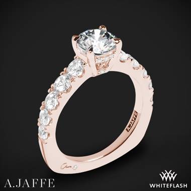 18k Rose Gold A. Jaffe MES870 Metropolitan Diamond Engagement Ring