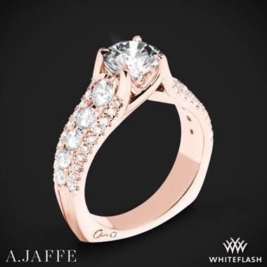 18k Rose Gold A. Jaffe MES898 Diamond Engagement Ring
