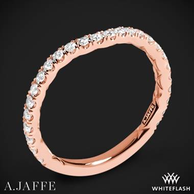 18k Rose Gold A. Jaffe MR1850Q Classics Diamond Wedding Ring