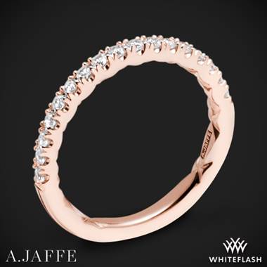 18k Rose Gold A. Jaffe MR2141Q Diamond Wedding Ring