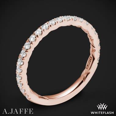 18k Rose Gold A. Jaffe MR2251Q Diamond Wedding Ring