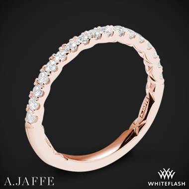 18k Rose Gold A. Jaffe MR2252Q Diamond Wedding Ring
