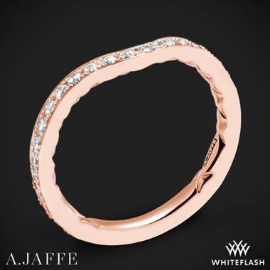 18k Rose Gold A. Jaffe MR2256Q Diamond Wedding Ring