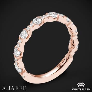 18k Rose Gold A. Jaffe MR2303Q Diamond Wedding Ring