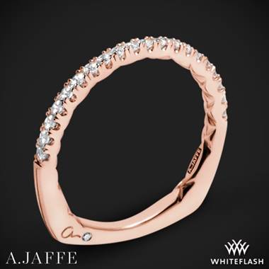 18k Rose Gold A. Jaffe MRS742QB Classics Diamond Wedding Ring