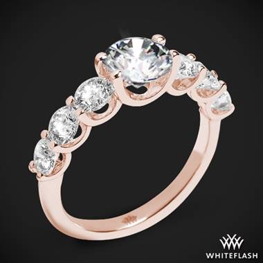 18k Rose Gold Annette's U Prong Diamond Engagement Ring
