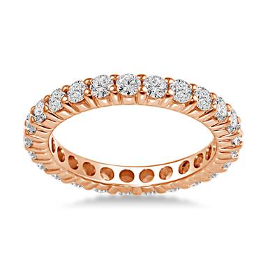 18K Rose Gold Common Prong Diamond Eternity Ring (1.15 - 1.35 cttw.)