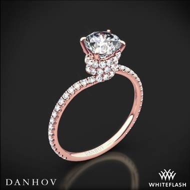 18k Rose Gold Danhov AE107 Abbraccio Diamond Engagement Ring