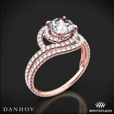 18k Rose Gold Danhov AE162 Abbraccio Diamond Engagement Ring