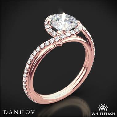 18k Rose Gold Danhov AE165 Abbraccio Diamond Engagement Ring