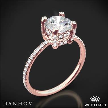 18k Rose Gold Danhov CL120 Classico Single Shank Diamond Engagement Ring