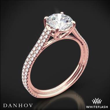 18k Rose Gold Danhov LE133 Per Lei Diamond Engagement Ring