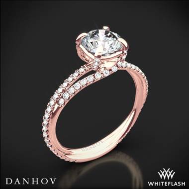 18k Rose Gold Danhov ZE101 Eleganza Diamond Engagement Ring